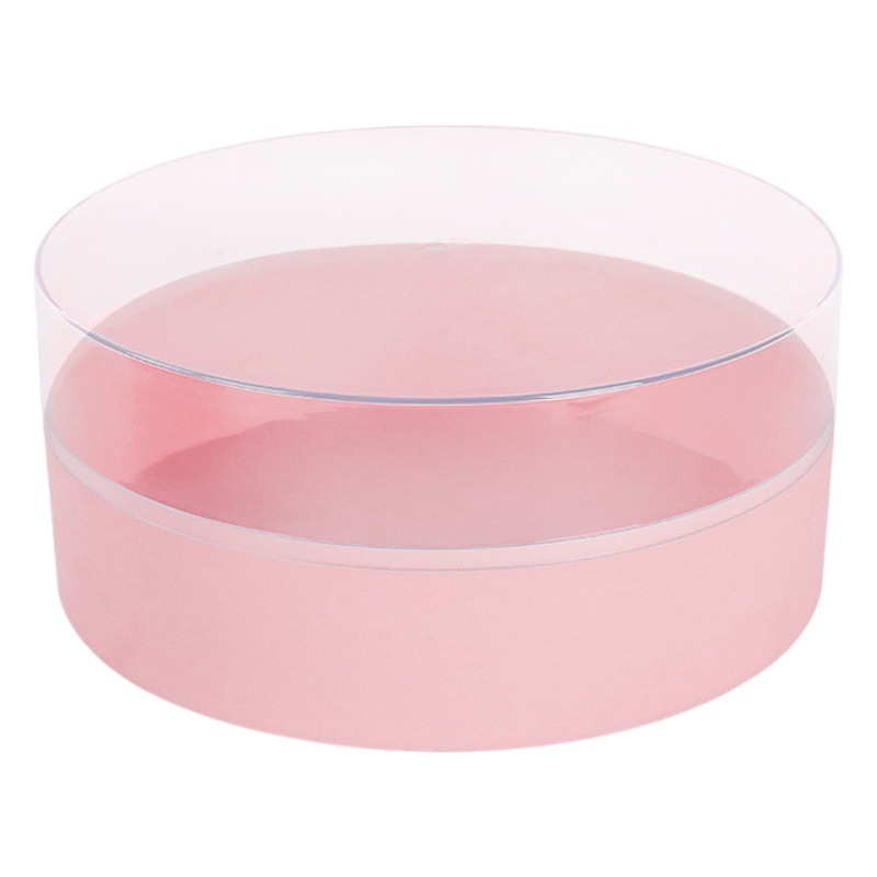 Internet Celebrity High-End Transparent Round Box Fruit Packaging Gift Box Transparent Acrylic Gift Box Chinese Valentine's Day Fruit Flower Box