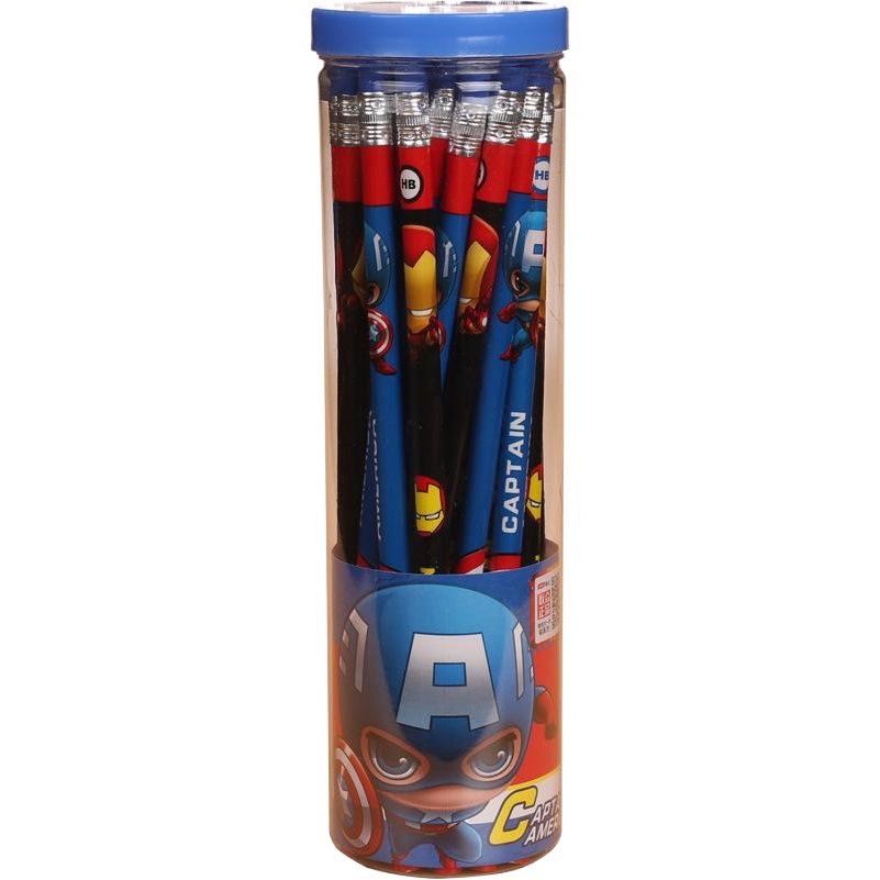 Children's cartoon pencil with rubber head kindergarten HB wooden pencil elementary school student sketch barrel wholesale pen stationery