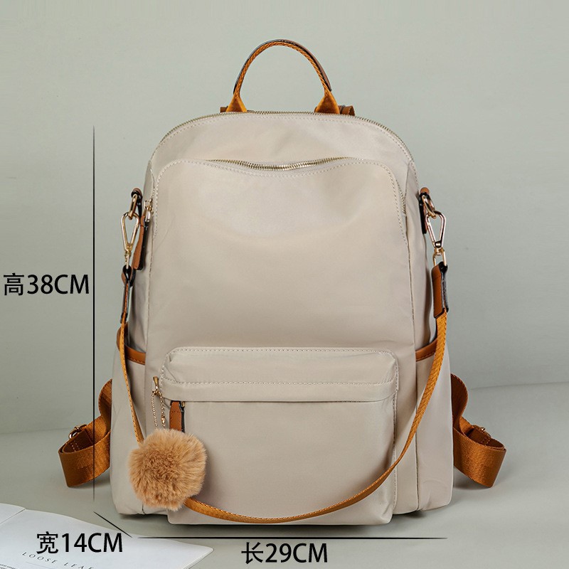 Picture of Fashion Casual Japanese-Korean Style 2024 New Anti-theft Women's Oxford Cloth Backpack Women's Large Capacity Simple Travel Bag
