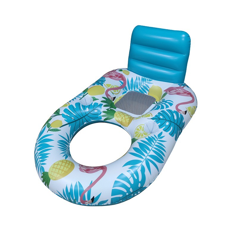 Picture of Inflatable Tanning Pool Spray Water Toy Double Lounge Chair Baby Sunshade Seat Water Slide Adult Floating Lounger