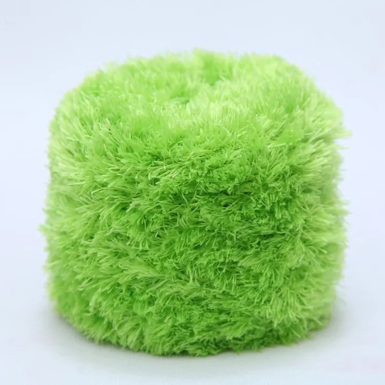 Picture of Crystal Coral Velvet Thick Thread Imitation Fur Scarf Hat Baby Baby Thread Hand-Knitted Wool Ball