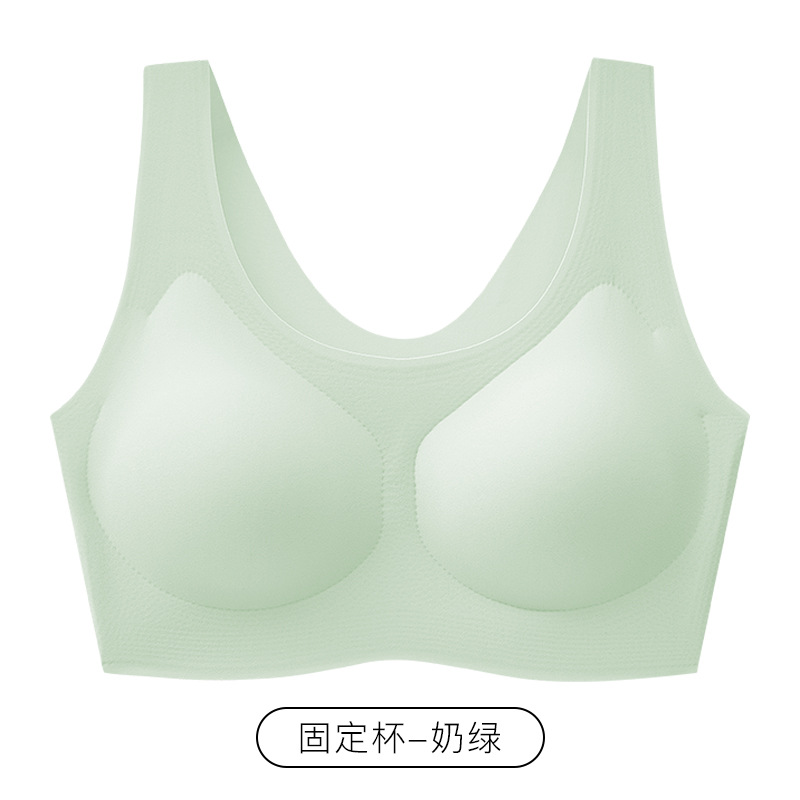 Picture of High-End Fixed Cup Seamless Beautiful Back Liquid Foundation Intimates Women's Small Breast Push-Up Vest Style No Steel Ring Sports Bra