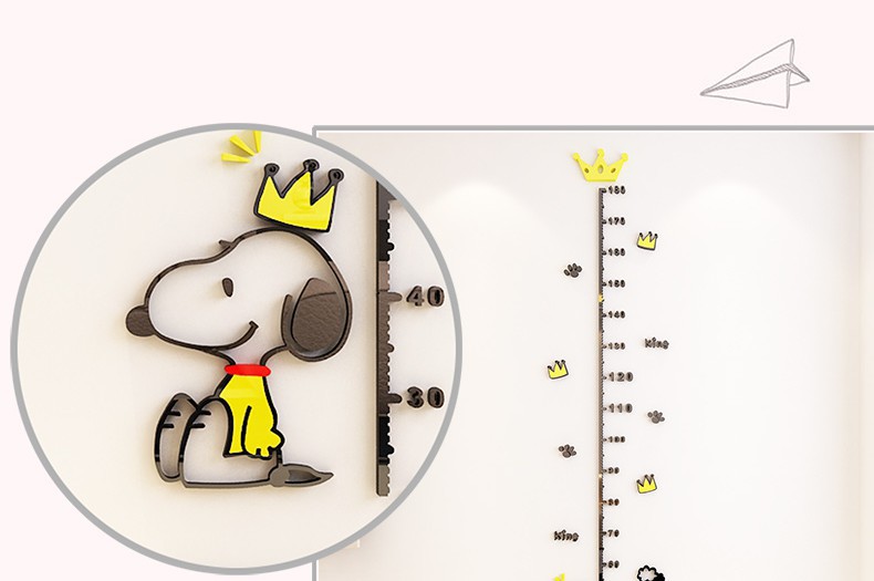 Picture of M187+M188 Snoopy Height Stickers for Kidsren's Room Height Stickers Cartoon Animation Acrylic Wall Stickers