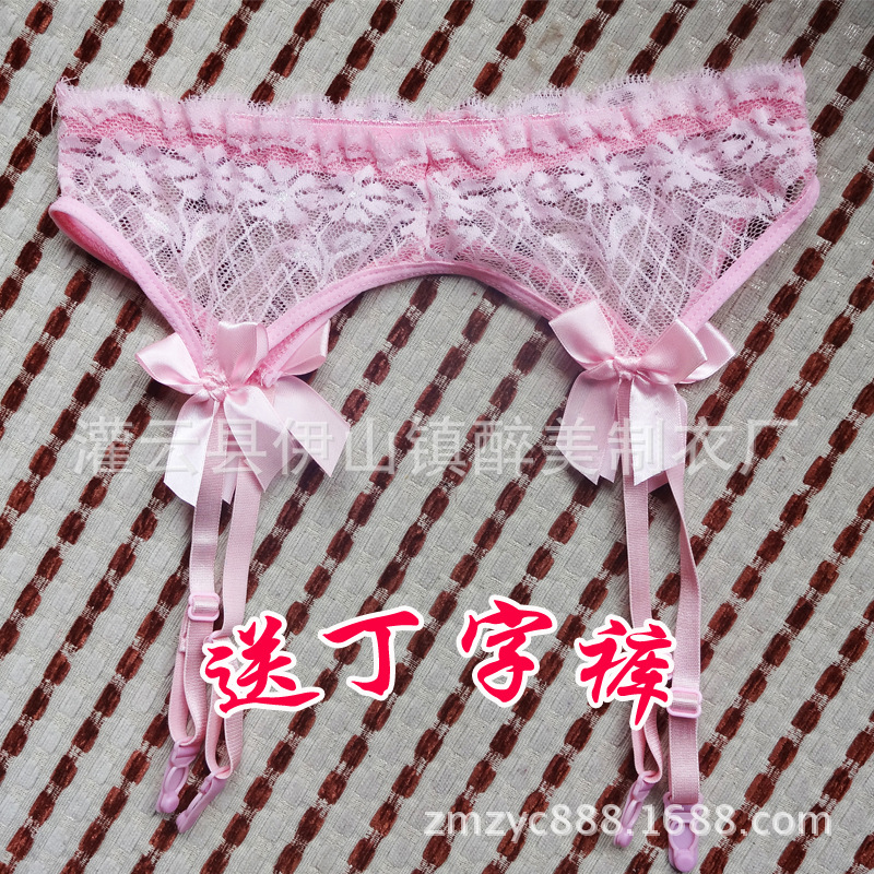 Picture of New! Wholesale sexy temptation full lace princess sexy bow Garter black specials! 9904