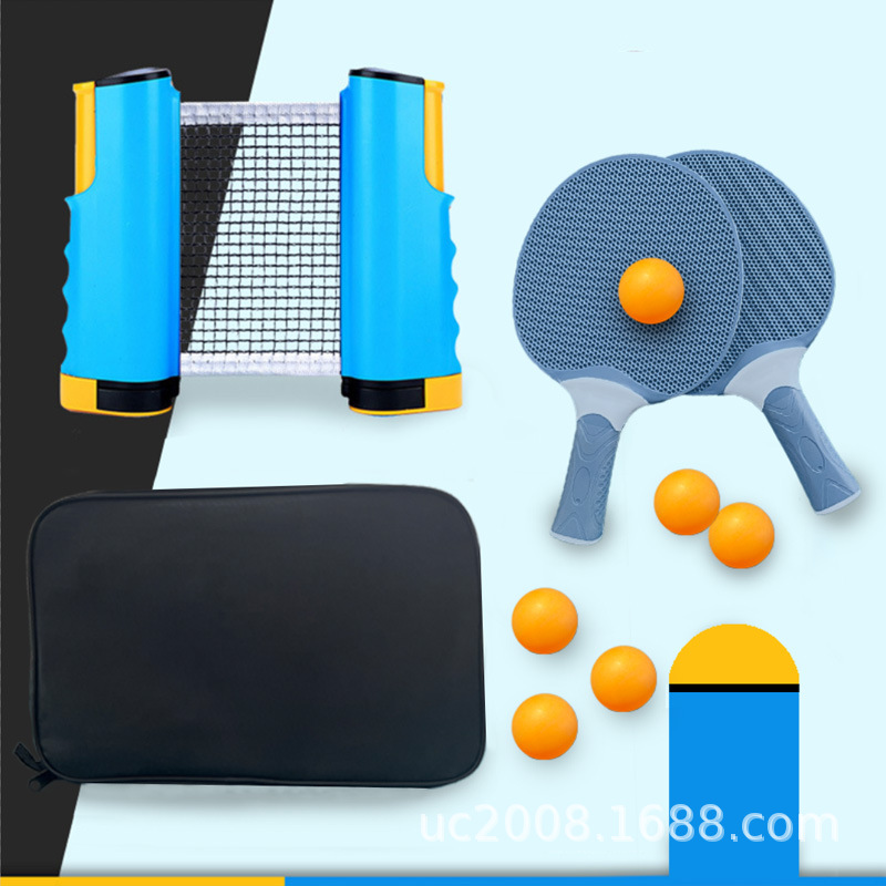 Picture of Q Foreign Trade Home Standard Stretchable Table Tennis Net Frame Large Color Box Set Portable Netizen Stick Table Tennis Racket Combo