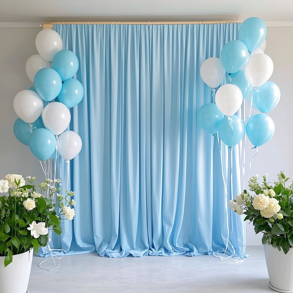 Picture of Cross-border platform for Amazon AliExpress TEMU hot wedding elastic cloth wear rod wedding scene cloth curtain