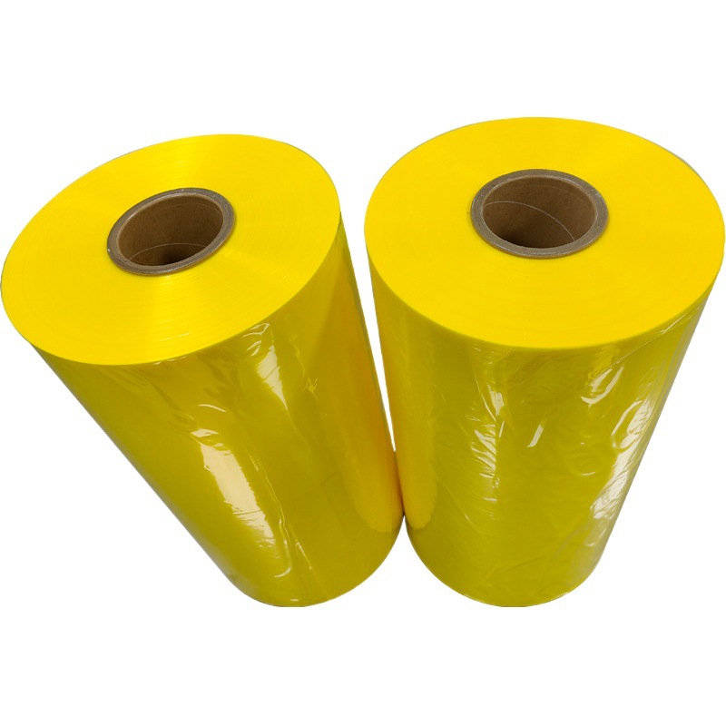 pof yellow shrink film yellow blister Heat Shrinkable film pof shrink film Yellow Heat Shrinkable packaging plastic sealing film customization