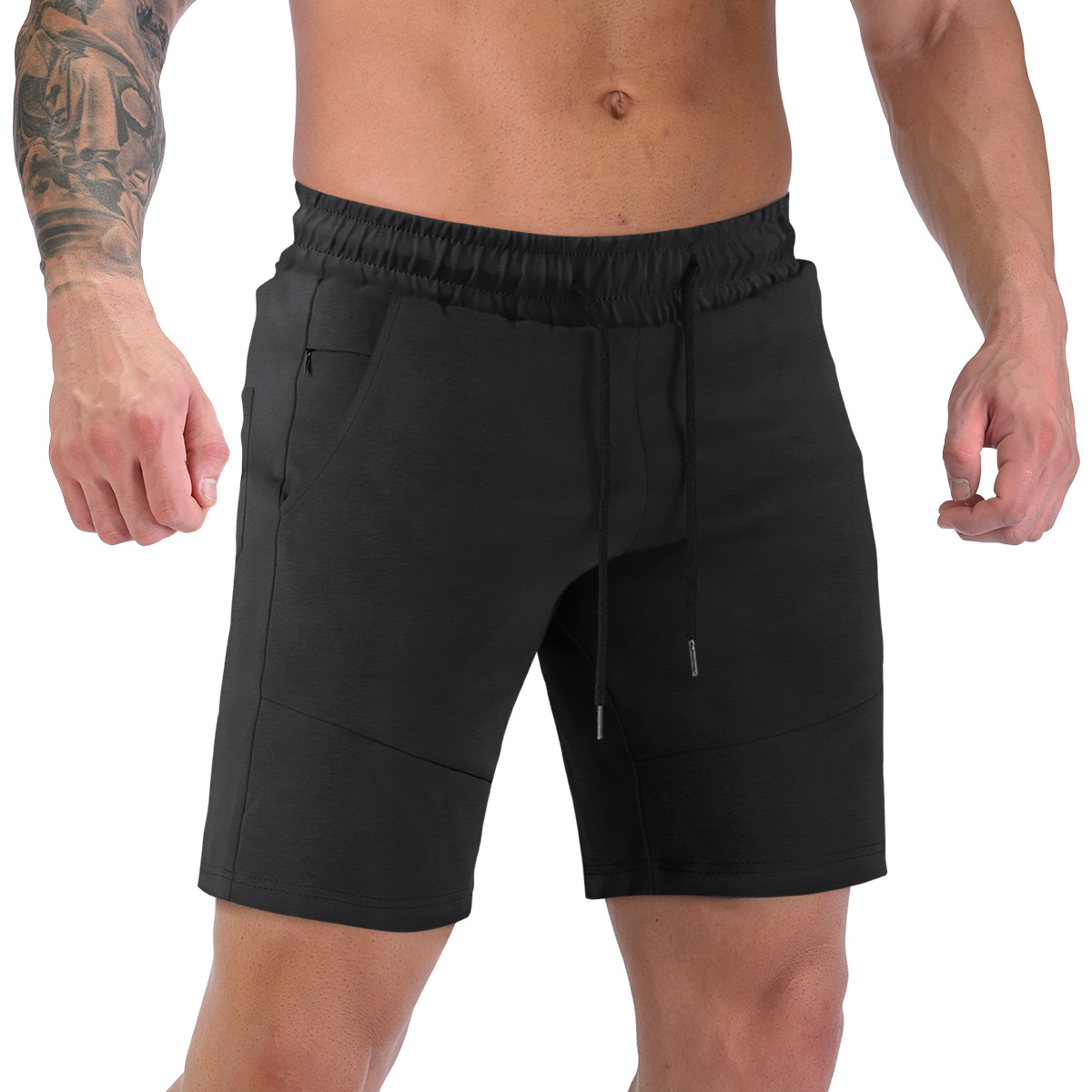 Muscle Fitness Summer Brothers New Sports Shorts Men's Solid Color Cotton Breathable Casual Running Fitness Shorts