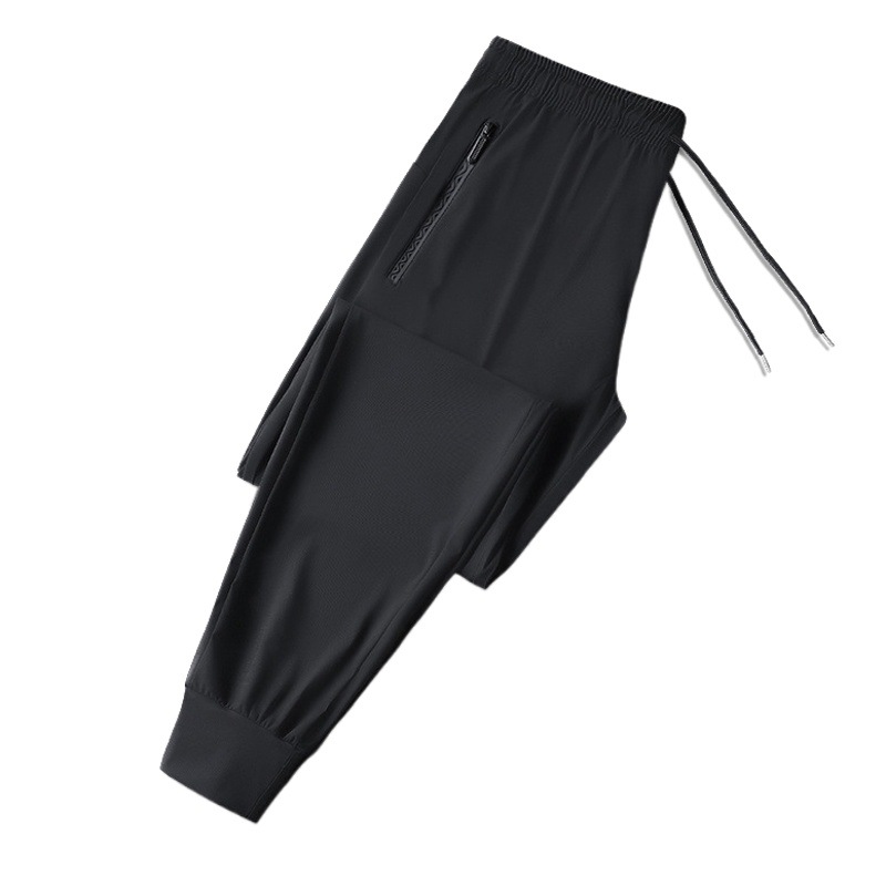 Picture of Ice Silk Pants Men's Summer Thin Men's Casual Pants Breathable Leg-Tie Loose High-Elasticity Quick-Drying Air-Conditioned Sports Pants