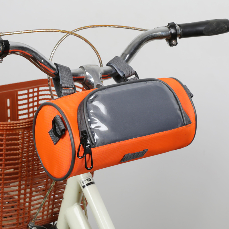Bicycle handlebar bag waterproof touch screen mobile phone bag mountain bike front beam bag bicycle cycling packing bag handle backpack