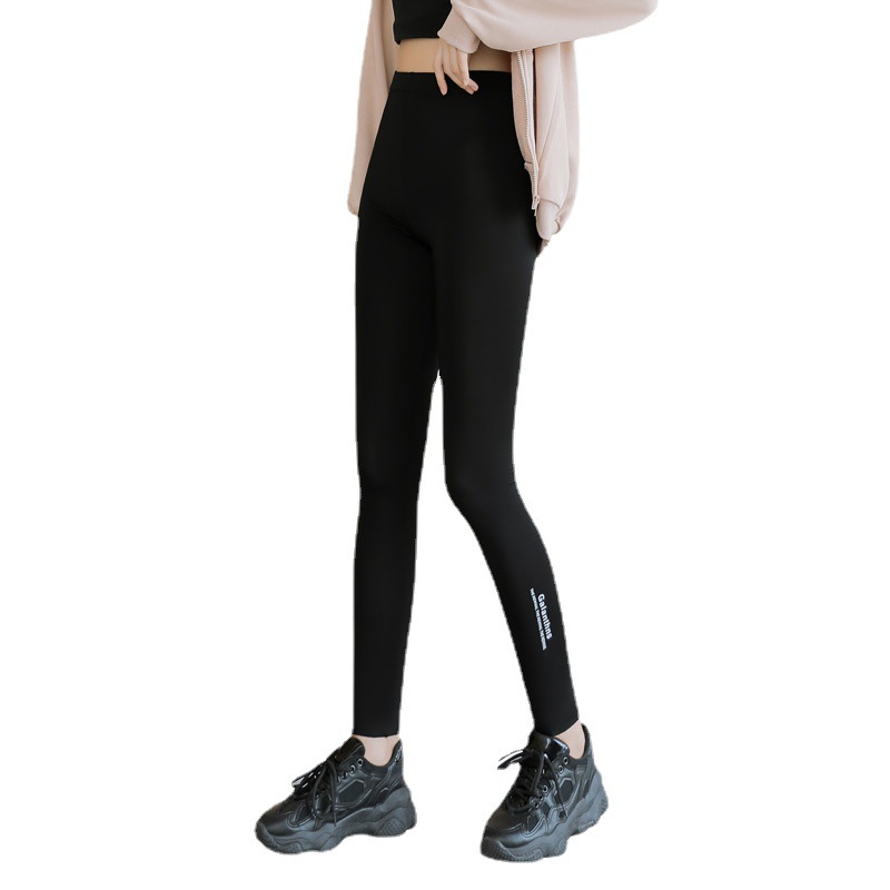 Picture of Spring and Summer Barbie Pants Thin Leggings Women's Outer Wearing Spring Letter Cropped Pants Plus Size Slim-fit Yoga Sports Pants