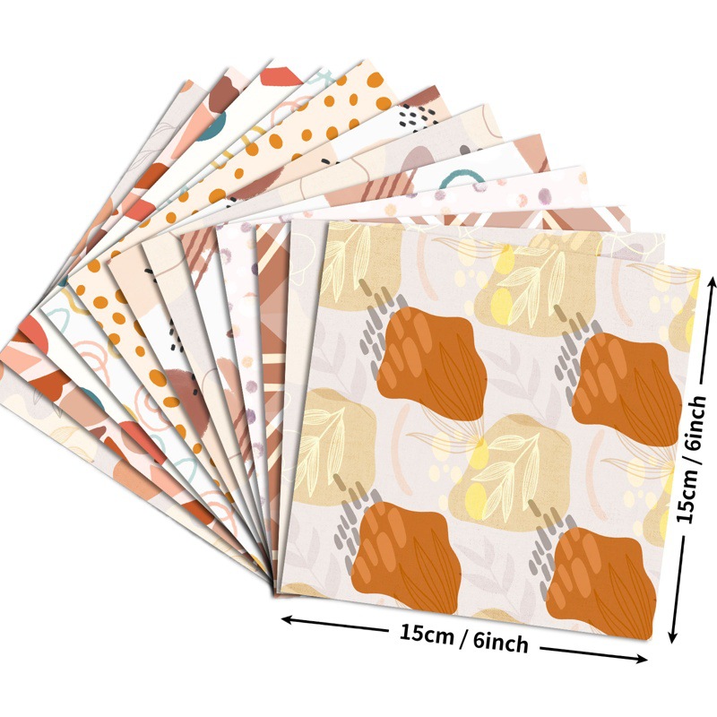 12 sheets/pack spot BOHO material Paper 6-inch hand account background paper DIY album pattern paper art cutting card paper