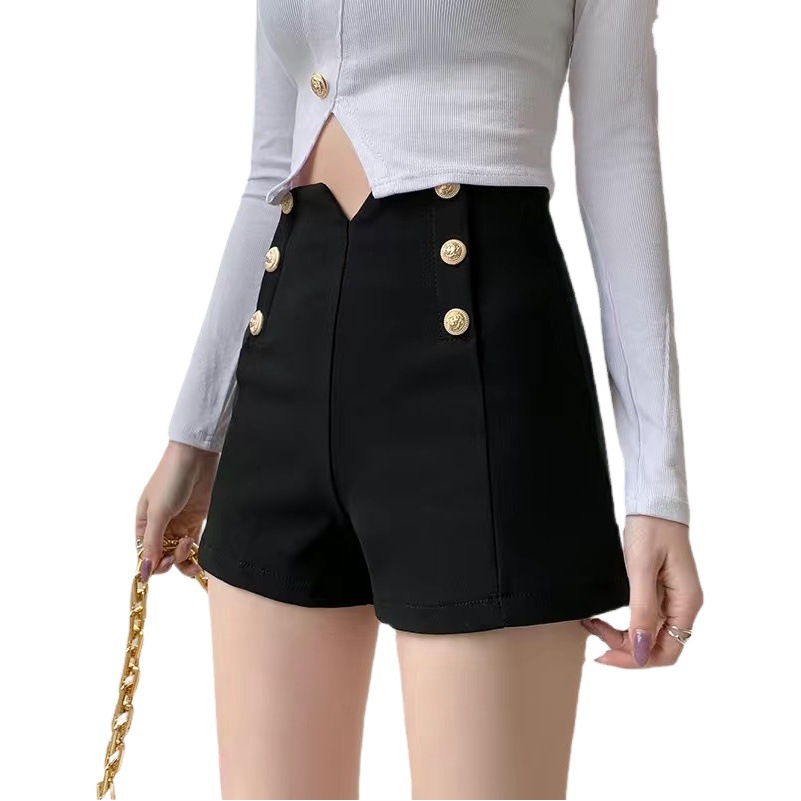 plus size MM New Casual Suit Shorts Women's Spring Outer Wide Leg High Waist Elastic Popular Slimming All-match Trendy