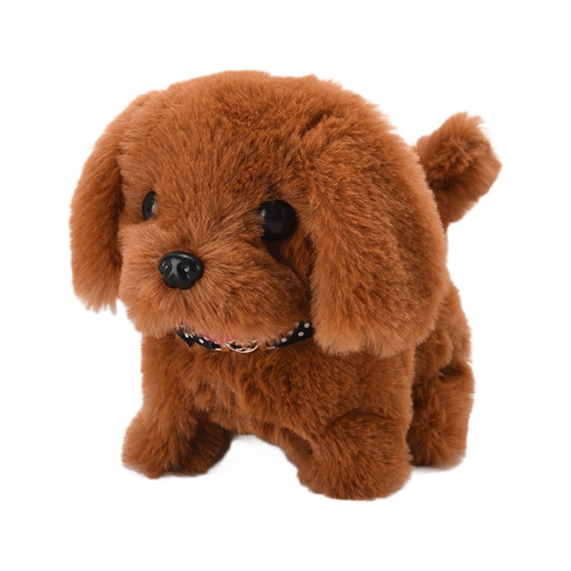 Picture of Toy dog plush electric small children simulation Teddy will walk will call baby boys and girls 1-6 years old cross-border