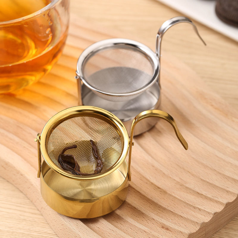 Stainless Steel Rotating Tea Partiter Afternoon Tea Peripheral Accessories Tea Set Tea Filter Office Home Tea Filter Screen Tea Leakage