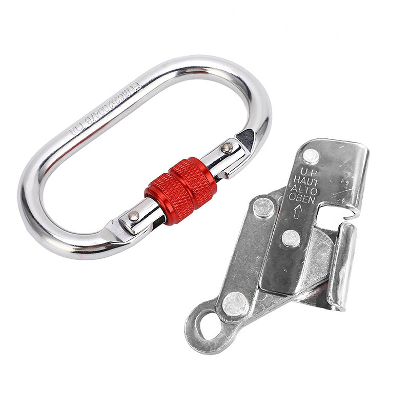 Picture of Cross-Border High-Altitude Steel Wire Rope Climbing Self-Locking Device for High-Altitude Work, Rope Grabber, Anti-Falling Steel Lock, Fall Arrester, Slider Equipment
