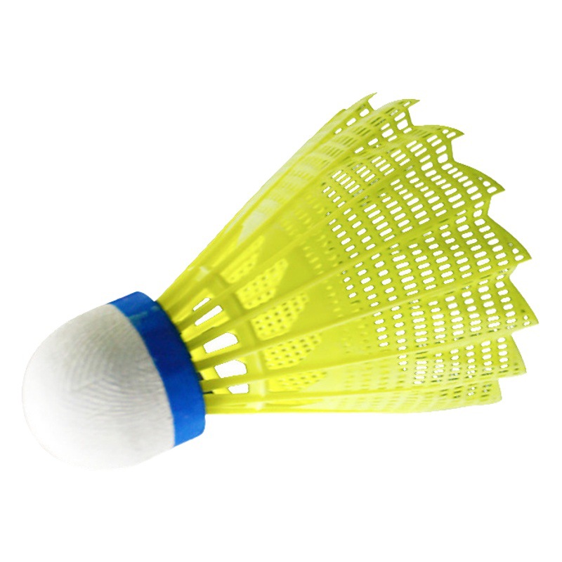 Accurate 12-Pack Bench Fiber Ball Head Nylon Badminton Durable Entertainment Yellow and White [L-6000 Super Durable