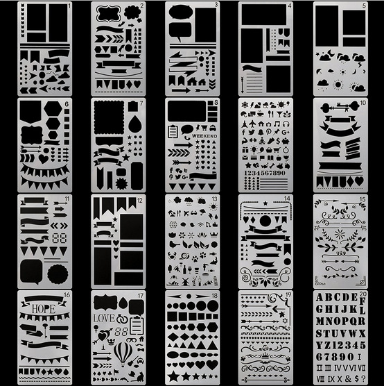 Creative painting template A6 size hand account DIY photo album theme lace ruler 20 options