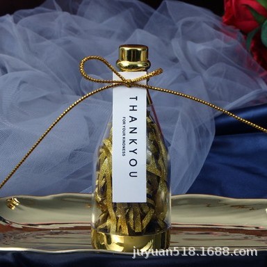 Picture of Creative transparent wine bottle champagne bottle candy box companion gift box new wedding candy box New