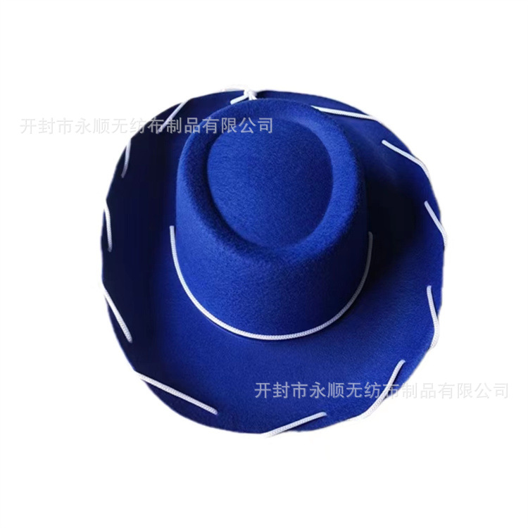 Picture of Factory wholesale brown rope cowboy hat Western big hat performance hat non-woven red rope wide brim felt hat