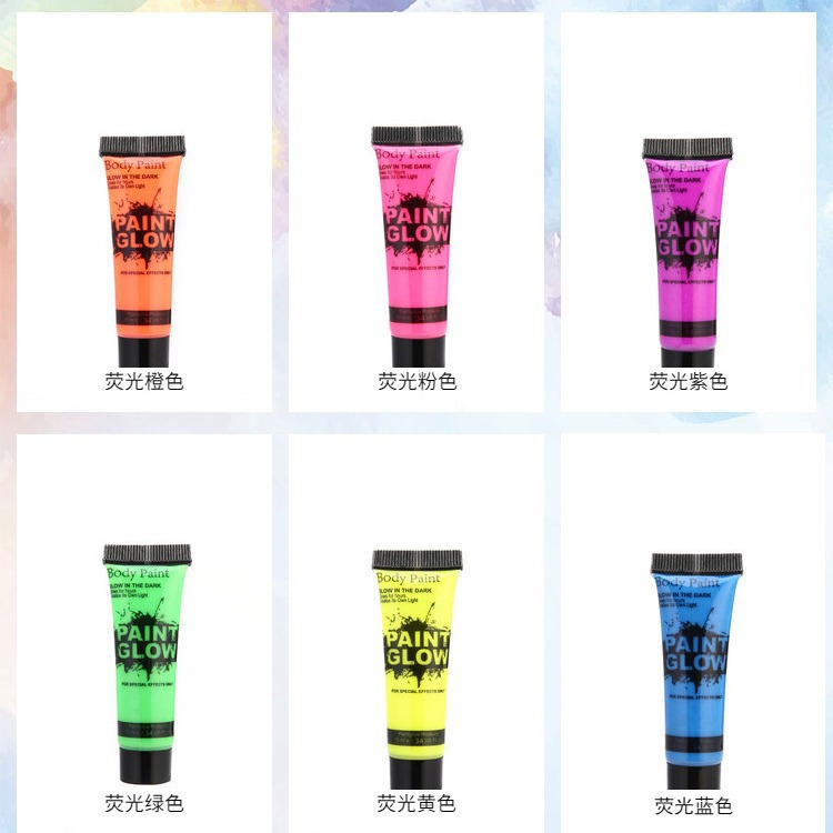 Picture of Cross-border water-based fluorescent face paint fluorescent paint hand-painted paint Halloween face painting diy paint wholesale