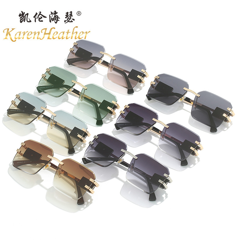 Picture of New fashion head sunglasses 3025 European and American personality sunglasses men and women cross-border all-match rimless sunglasses