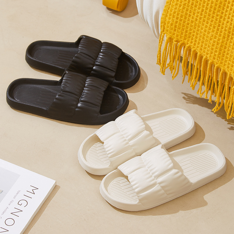 Korean Style Sandals Slippers Men's Indoor Home Slippers Women's Summer Non-Slip Couple's Distinctive Thick Bottom Bathing Leisure