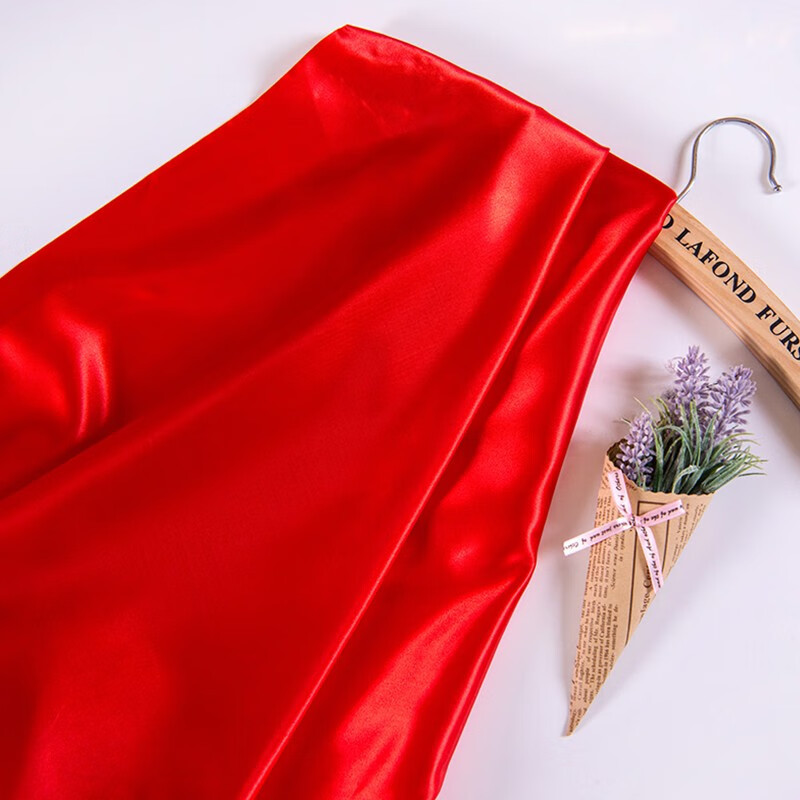 Picture of Happy event tablecloth red cloth opening red silk cloth ribbon-cutting unveiling horizontal cloth flower ball red satin gift box lined with red cloth