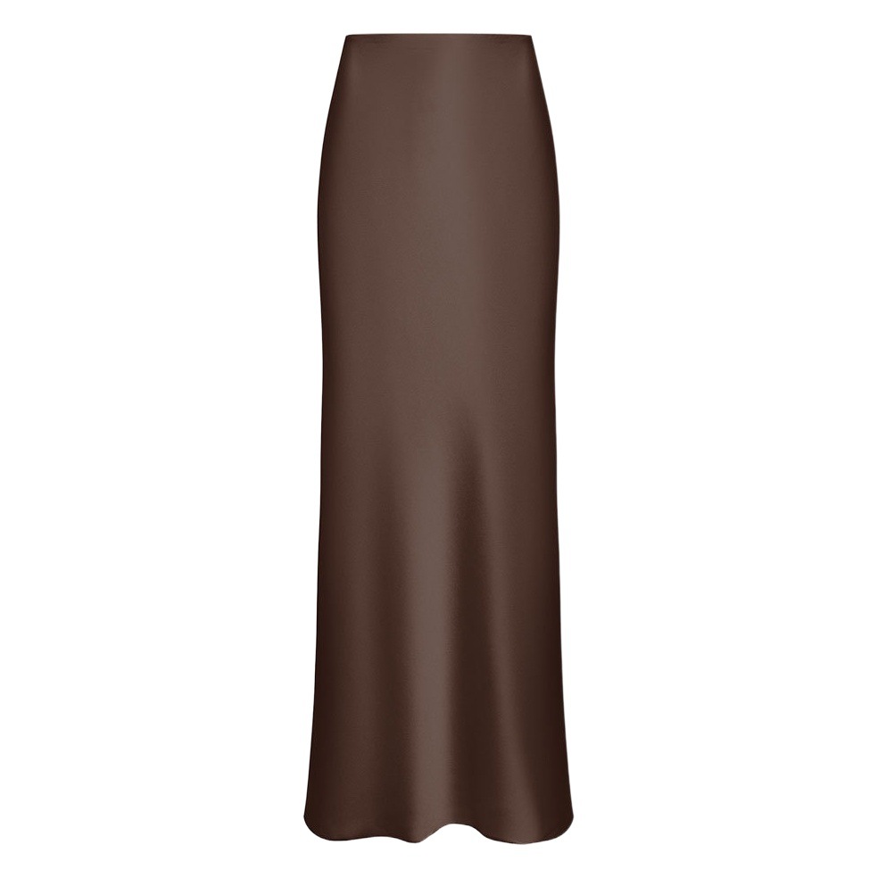 Cross-border fishtail skirt European and American 2025 spring satin satin long high waist hip mopping fishtail skirt