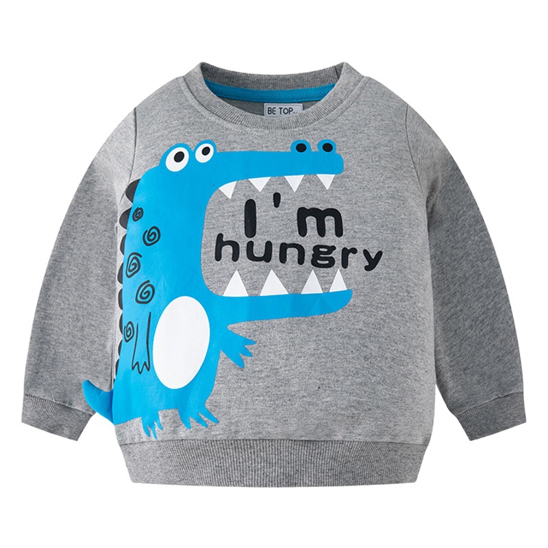 Children's clothing dinosaur cartoon Three-dimensional children's sweater boys' autumn baby long-sleeved shirt new pullover one-piece delivery