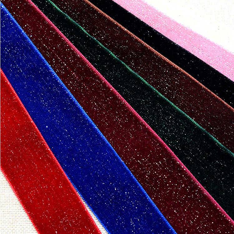 Manufacturers produce various sizes of new star point onion velvet belt flash velvet belt single-sided clip gold and silver velvet belt wholesale