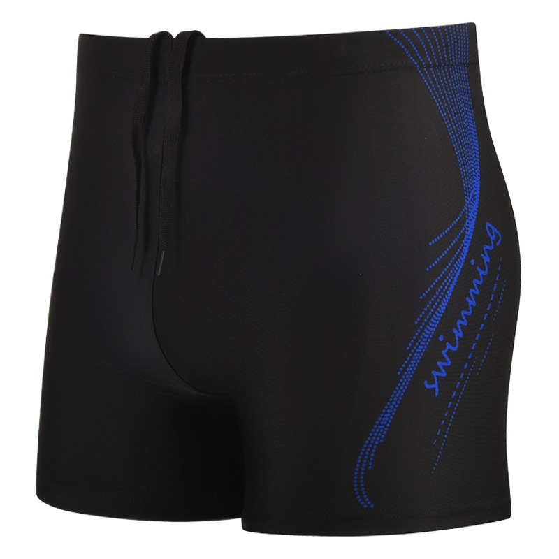 Men's Swimming Trunks Boxer Quick-Drying Anti-Embarrassment Large Size Men's Loose Professional Swimming Trunks Color-Blocked Quick-Drying Shorts Wholesale
