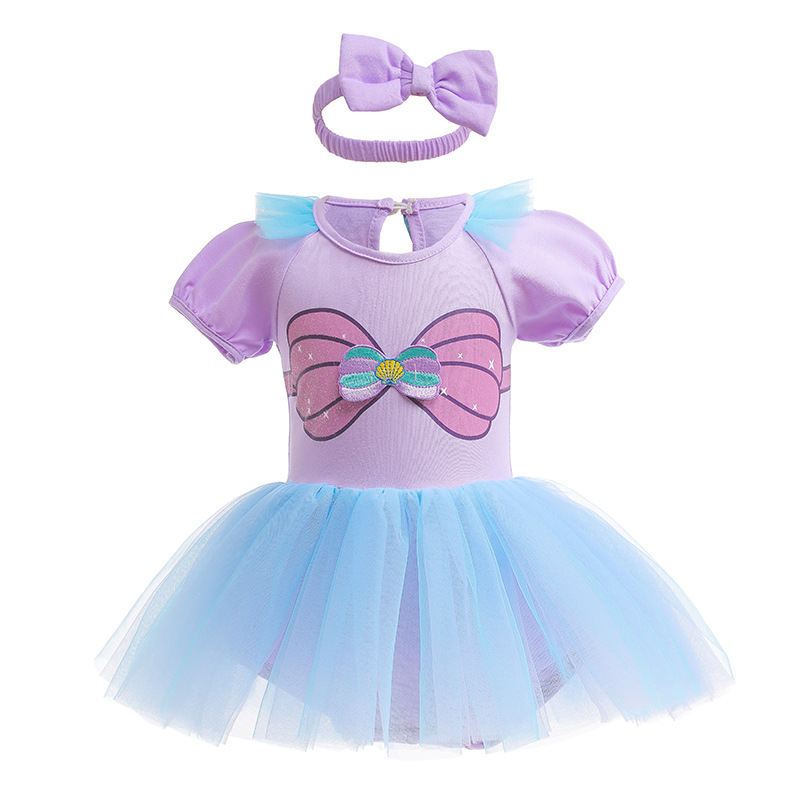 Picture of Halloween Children's Clothing, Short-Sleeved Pullover, Baby Baby Hooded Princess Jumpsuit, Romper Dress
