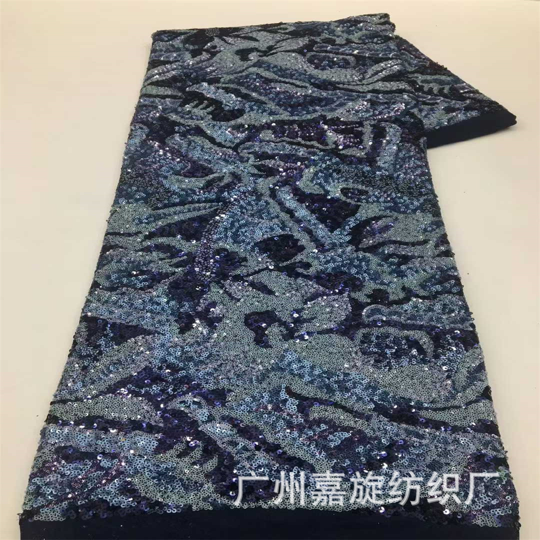 Full-Width Embroider, High-End Color Matching, Sequin Embroider, Clothing Accessories, Ethnic Style Colorful High-End Dress, Cheongsam Skirt Fabric