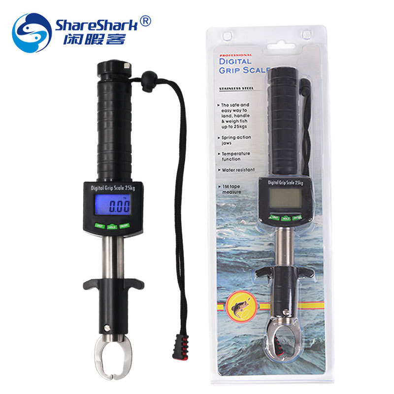 Xianhuike Fish Control Device with Digital Scale and Ruler Fish Control Device Fish Clamp Fish Mouth Pliers Digital Weighing Fish Taker