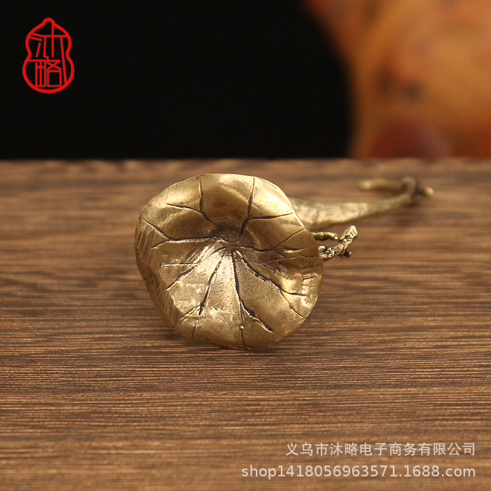 Picture of Vintage brass crane decoration rockery bonsai landscape landscape landscape landscape crane small decoration office desktop tea pet incense holder