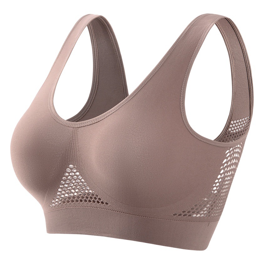 plus size underwear women's small chest gathered fitness running yoga sexy beauty vest without steel ring breathable sports bra