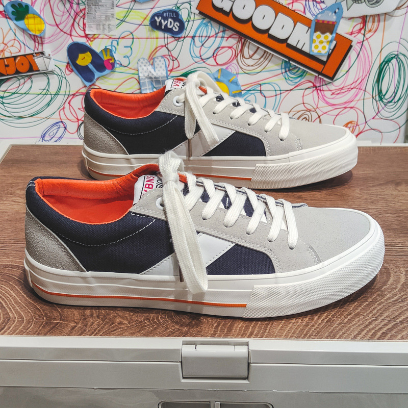 Autumn Retro Couple Board Shoes New Breathable Canvas Shoes Men's Trendy Casual Shoes Men's Skate Shoes