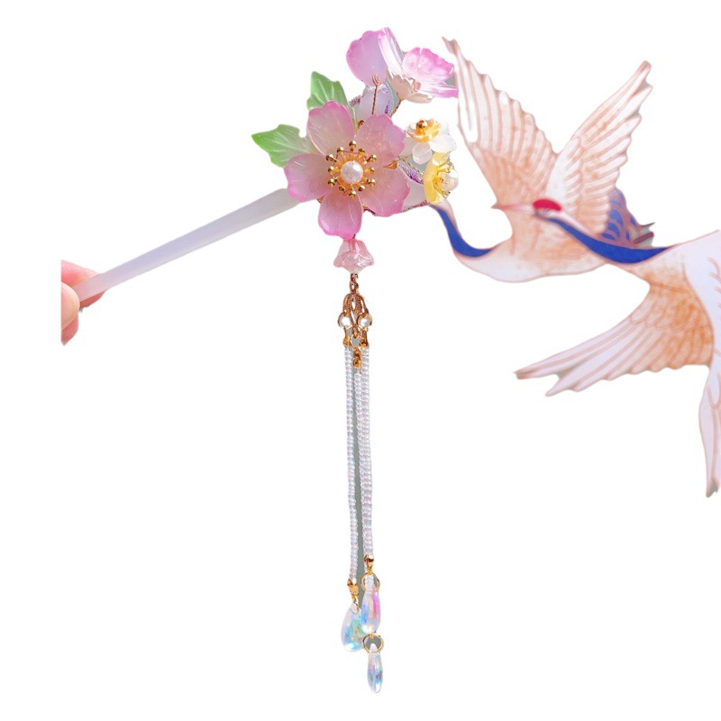 Hanchen new ancient style hanfu chopsticks children's step shake tassel hair accessories Chinese style hairpin little girl ancient costume headdress