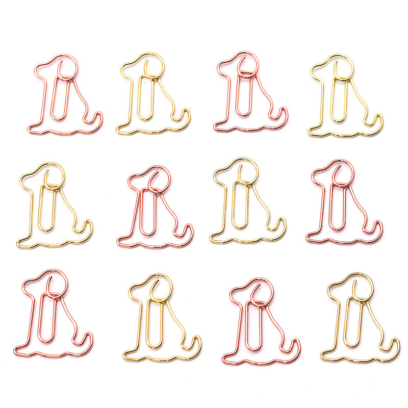 Factory wholesale puppy paper clip Cartoon creative animal paper clip special-shaped paper clip metal paper clip