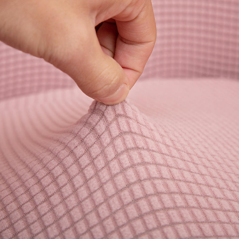 Picture of Corn fleece semicircle sofa chair cover thickened conjoined elastic dining chair cover anti-fouling stool cover chair cover