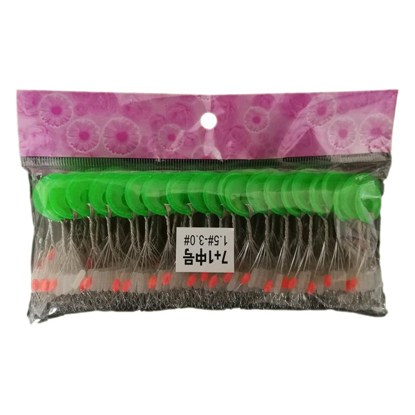 Xin Beyond Competitive Space Bean Transparent Silicone Straight Column Space Bean Olive 7+1 Fishing Line Set Fishing Gear Accessories