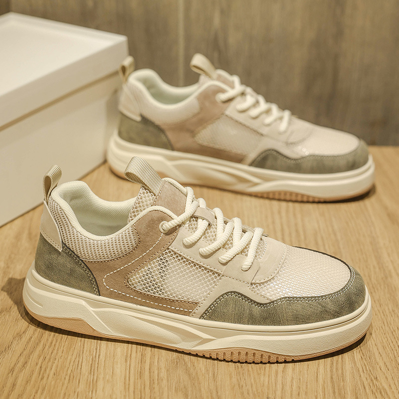 Men's Shoes 2025 Summer New Style Breathable Thin Mesh Anti-Odor Mesh Shoes Men's Height-Increasing Versatile Casual Sports Sneakers