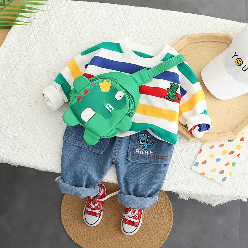 Children's Clothing Autumn Long-sleeved New Boys' Spring and Autumn Clothing Casual Sweat Two-piece Set Boys' suit Korean Style Children's Clothing