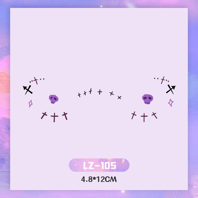 Picture of New Year's Day girl cute face makeup New year new year Creative face stickers love blush cute makeup stickers tattoo stickers