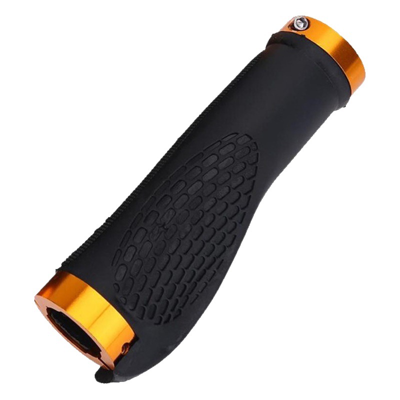Bicycle handle cover mountain bike auxiliary handle aluminum alloy bilateral lock handle cover dead flying bicycle rubber flat handle