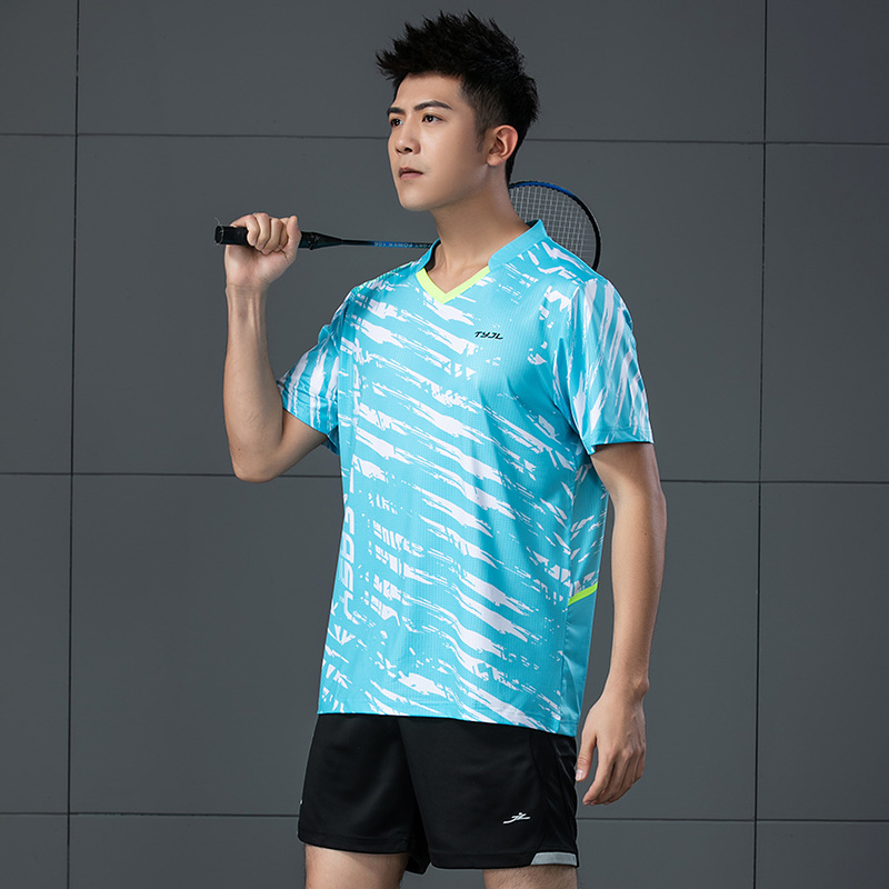 Picture of Group Buying Customized Short-sleeved New Badminton Suit Quick-drying Running Tennis Competition Team Clothes for Men and Women