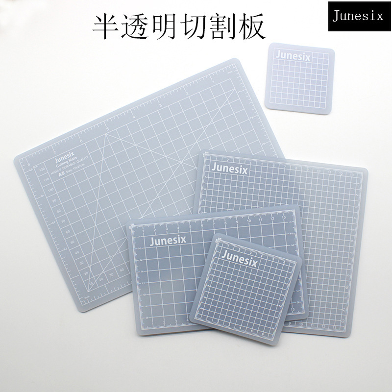 Picture of Junesix Translucent Cutting Pad Board Hand Account Sticker Cutting Pad Board Rubber Seal Pad Board Cutting Board