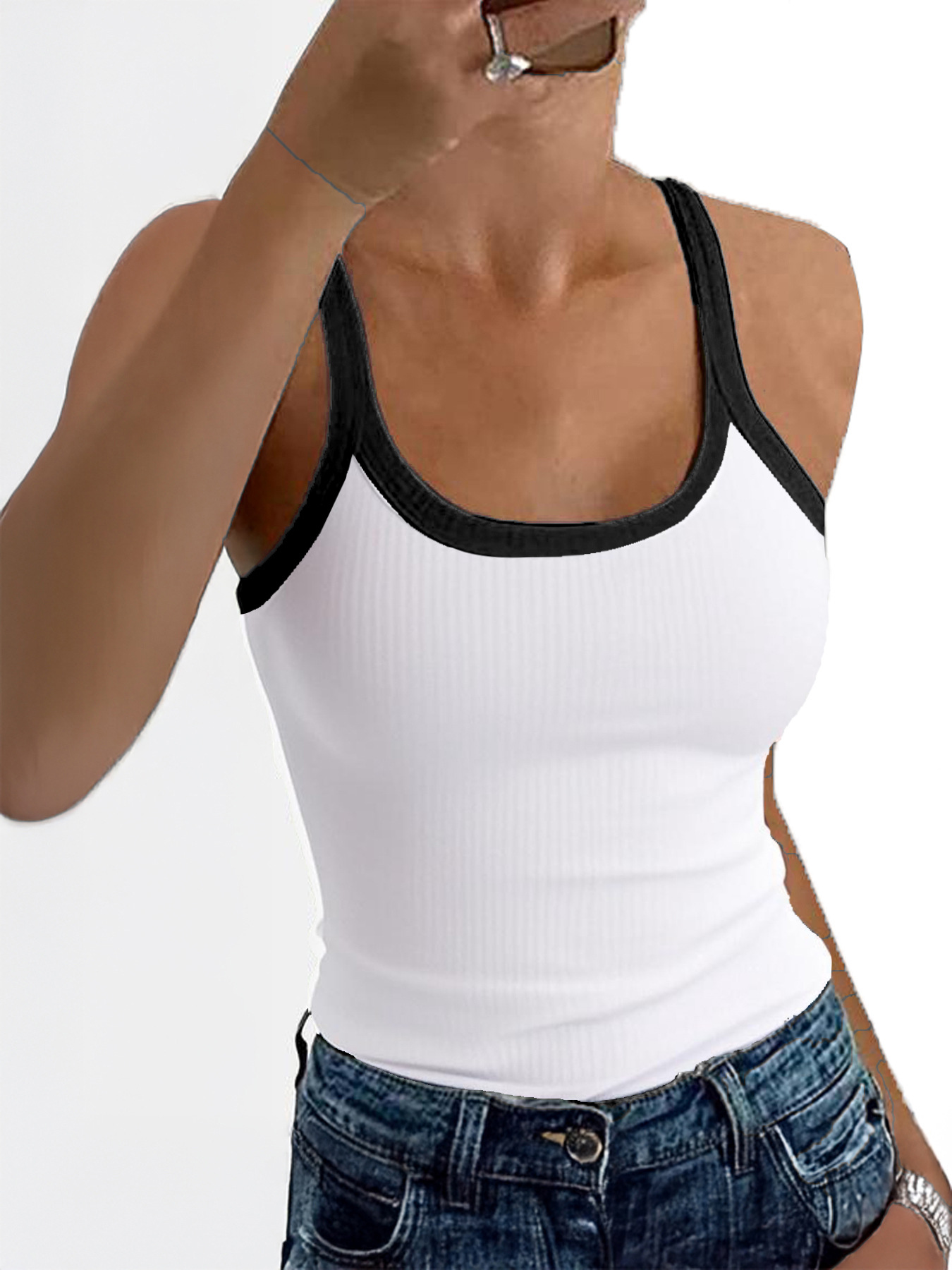 European and American Style Sweet and Sexy Camisole Women's 2025 Summer Style Sleeveless Bottoming Top for Inner Wear and Outer Wear