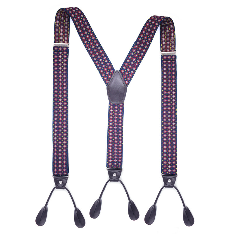 Picture of Cross-border supply adult men's leisure straps Y-shaped 6-clip elastic suspenders spot men suspenders
